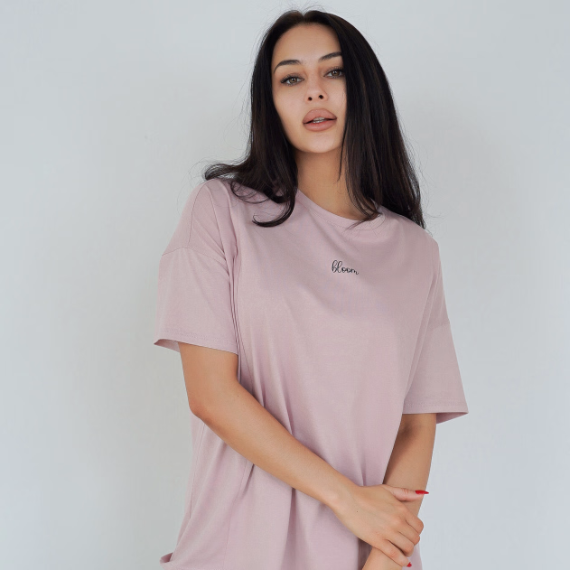 Футболка для вагітних та годуючих Simple&Basic (24303) Пудра