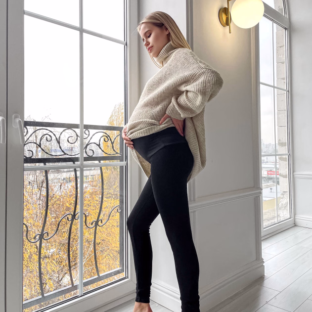 Леггінси для вагітних з хутром Warm&Cosy (630) Чорний
