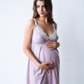 Нічна сорочка для вагітних та годуючих мам Soft Lace 25202 Аметист