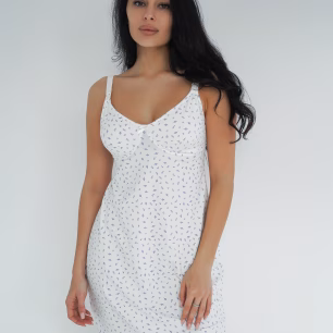 Нічна сорочка для вагітних та годуючих мам Smart Care 24124 Молочно-ліловий